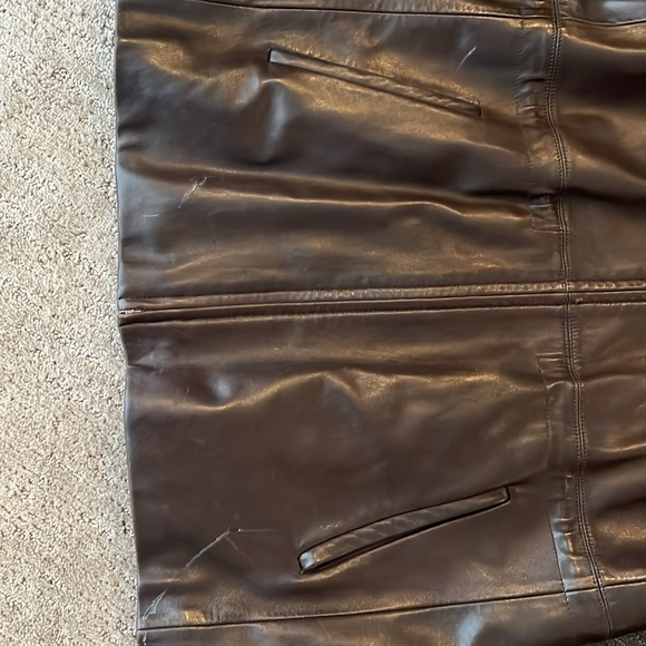 Vintage LNR Brown Leather Jacket w/ Fur Hood - Picture 16 of 16